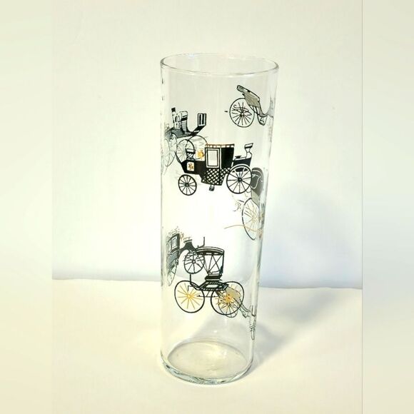 Vintage MCM Libbey stagecoach & buggy glass - Picture 3 of 5